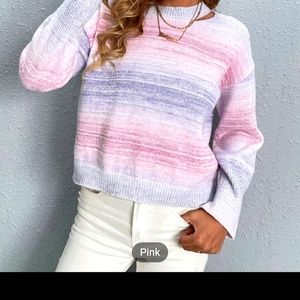 Women's Multi-Color Wool Sweater.